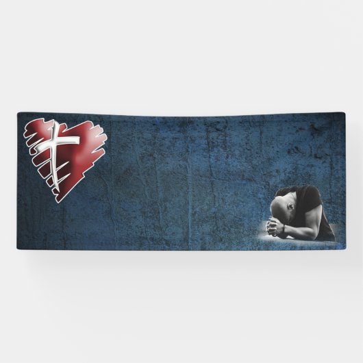 Banderoles église blanche de Mens Prayer (Horizontal)