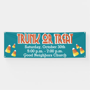 Banderoles Église communautaire Trunk or Treat Maïs de Bonbon