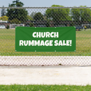 Banderoles Eglise Rummage Vente ! Bonnet lumineux