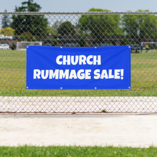Banderoles Eglise Rummage Vente ! Bonnet lumineux