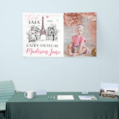 Banderoles Eifel Tower Paris Photo Joyeux anniversaire (Salon professionnel)