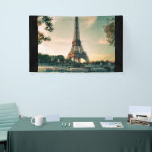 Banderoles Eiffel tour lancer oreiller (Salon professionnel)