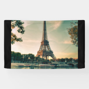 Banderoles Eiffel tour lancer oreiller
