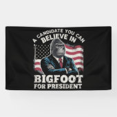 Banderoles Election 2024 Funny Vote Sasquatch USA (Horizontal)