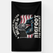Banderoles Election 2024 Funny Vote Sasquatch USA (Vertical)