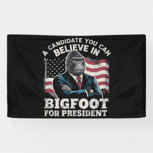 Banderoles Élection 2024 Vote Drôle Sasquatch USA