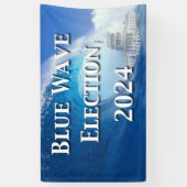 Banderoles Élection Blue Wave 2024 (Vertical)
