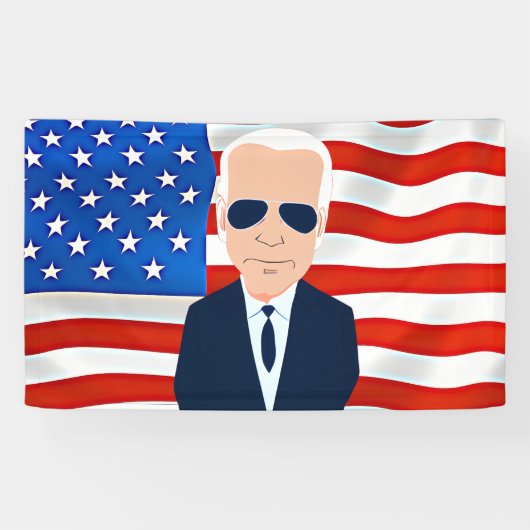 Banderoles Élection du drapeau américain Joe Biden 2024 (Horizontal)