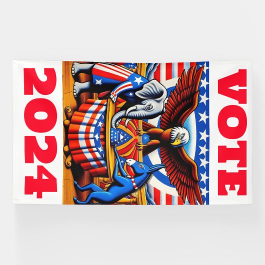 Banderoles Élection présidentielle de 2024 (Horizontal)