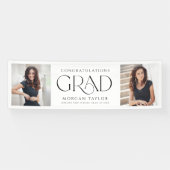 Banderoles Élégance minimale gracieuse Photo Graduation Party (Horizontal)