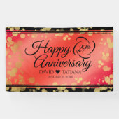 Banderoles Élégant 29e anniversaire du Mariage Garnet (Horizontal)