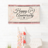 Banderoles Élégant 37e anniversaire du Mariage Alabaster (En situation)