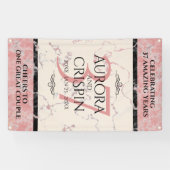 Banderoles Élégant 37e anniversaire du Mariage Alabaster (Horizontal)