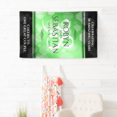 Banderoles Élégant 38e anniversaire du Mariage Emeraude (En situation)