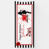 Banderoles Elégant 50e anniversaire 50 & Fête des rayures FAB (Vertical)