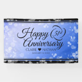 Banderoles Élégant 51e anniversaire de Mariage Sapphire (Horizontal)