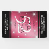 Banderoles Élégant 52ème anniversaire de Mariage de rubis éto (Horizontal)