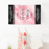 Banderoles Élégant 5ème anniversaire Mariage de quartz Rose (En situation)