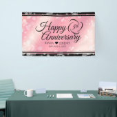 Banderoles Élégant 5ème anniversaire Mariage de quartz Rose (Salon professionnel)