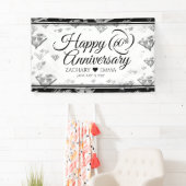 Banderoles Élégant 60e anniversaire de Mariage de diamant (En situation)
