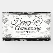 Banderoles Élégant 60e anniversaire de Mariage de diamant (Horizontal)