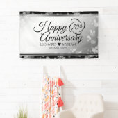 Banderoles Élégant 70e anniversaire de Mariage Platinum (En situation)