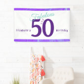 Banderoles Élégant Abstrait violet Turquoise 50e anniversaire (En situation)