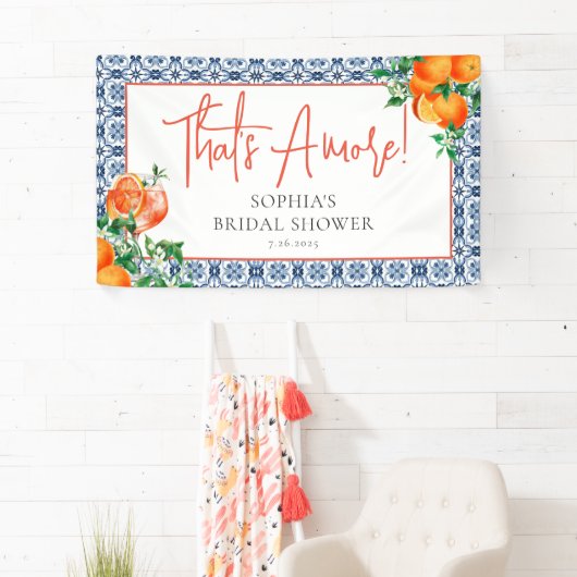 Banderoles Élégant Apéritif Orange pour une Mariée (En situation)