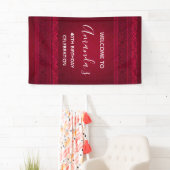 Banderoles Élégant Arrière - plan rouge élégant Accueil d'ann (En situation)