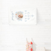 Banderoles Elegant Baby Blue Boy God Bless Photo (Insitu)