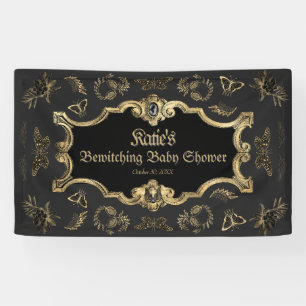 Banderoles Élégant Baby shower gothique victorien sombre