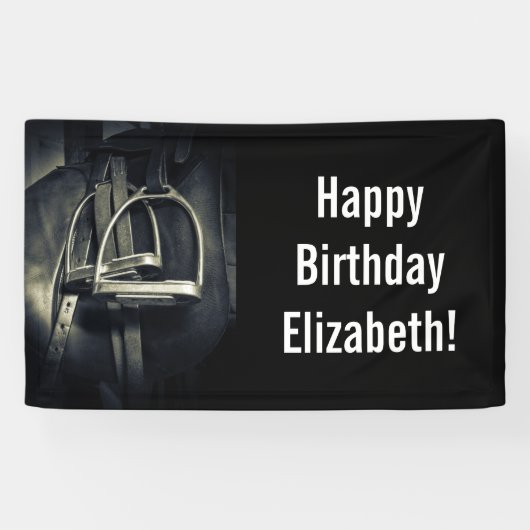 Banderoles Élégant bâton d'argent sur selle d'équitation angl (Horizontal)