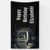 Banderoles Élégant bâton d'argent sur selle d'équitation angl (Vertical)