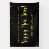 Banderoles Elegant Black and Gold New Year’s Greeting (Verticale)