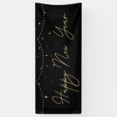 Banderoles Elégant Black Gold Bonne année (Vertical)