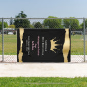 Banderoles Elégant Black Gold Croise Porte Anniversaire (Insitu)