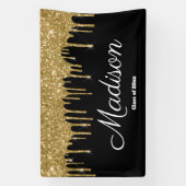 Banderoles Elegant Black Gold Graduation Party Class of 2023 (Verticale)