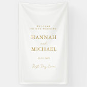 Banderoles Élégant, blanc, Mariage minimal (Vertical)