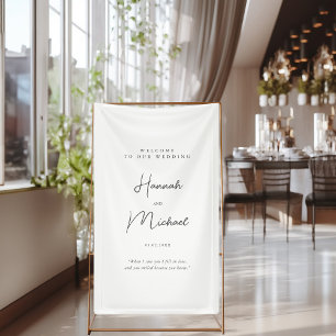 Banderoles Élégant, blanc, Mariage minimal