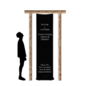 Banderoles Elegant Blue Fabric Wedding Welcome Banner