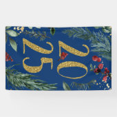 Banderoles Elegant Blue Rustic 2025 New Years Eve Party (Horizontal)