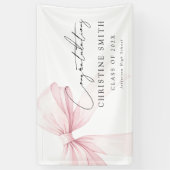 Banderoles Elegant Blush Bow Text Congratulations Banner (Vertical)