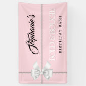 Banderoles Elégant Blush rose Tiffany thème Anniversaire (Vertical)