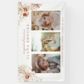 Banderoles Elégant Boho Aquarelle Florale Graduation (Vertical)