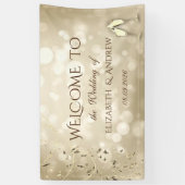Banderoles Elegant Bokeh,Confetti Wine Glasses Wedding (Vertical)