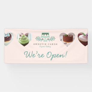 Banderoles Élégant Boulangerie Cake Logo & Photo Coeur Été Ou