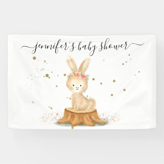 Banderoles Elegant Bunny Rabbit wildlife farm forest animal (Horizontal)