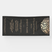 Banderoles Elégant cercle or sphère noire (Horizontal)