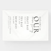 Banderoles Élégant, Classique, Blanc, BIENVENUE DANS NOTRE HI (Horizontal)