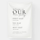 Banderoles Élégant, Classique, Blanc, BIENVENUE DANS NOTRE HI (Verticale)